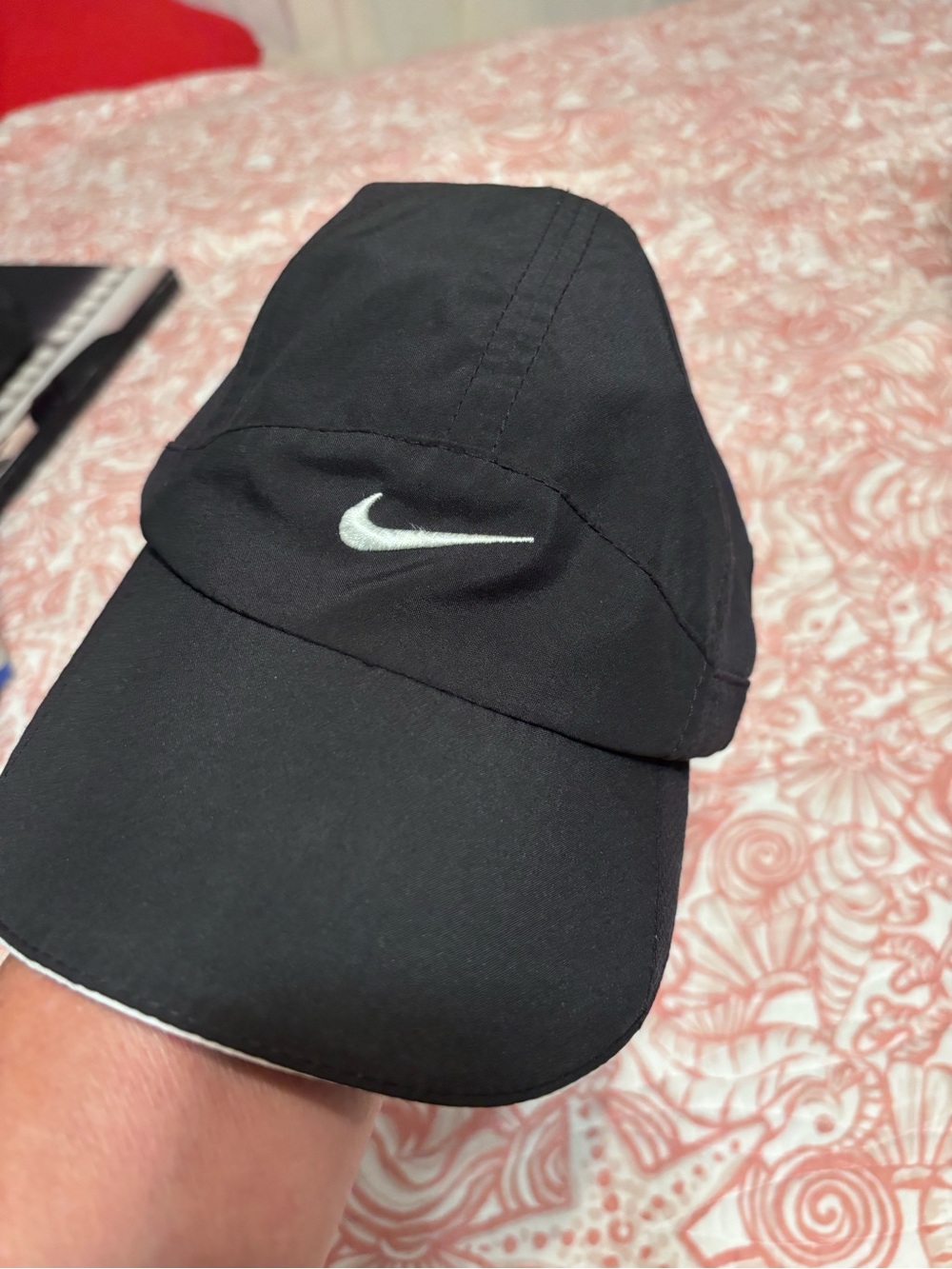 Nike Black Cap with White Swoosh